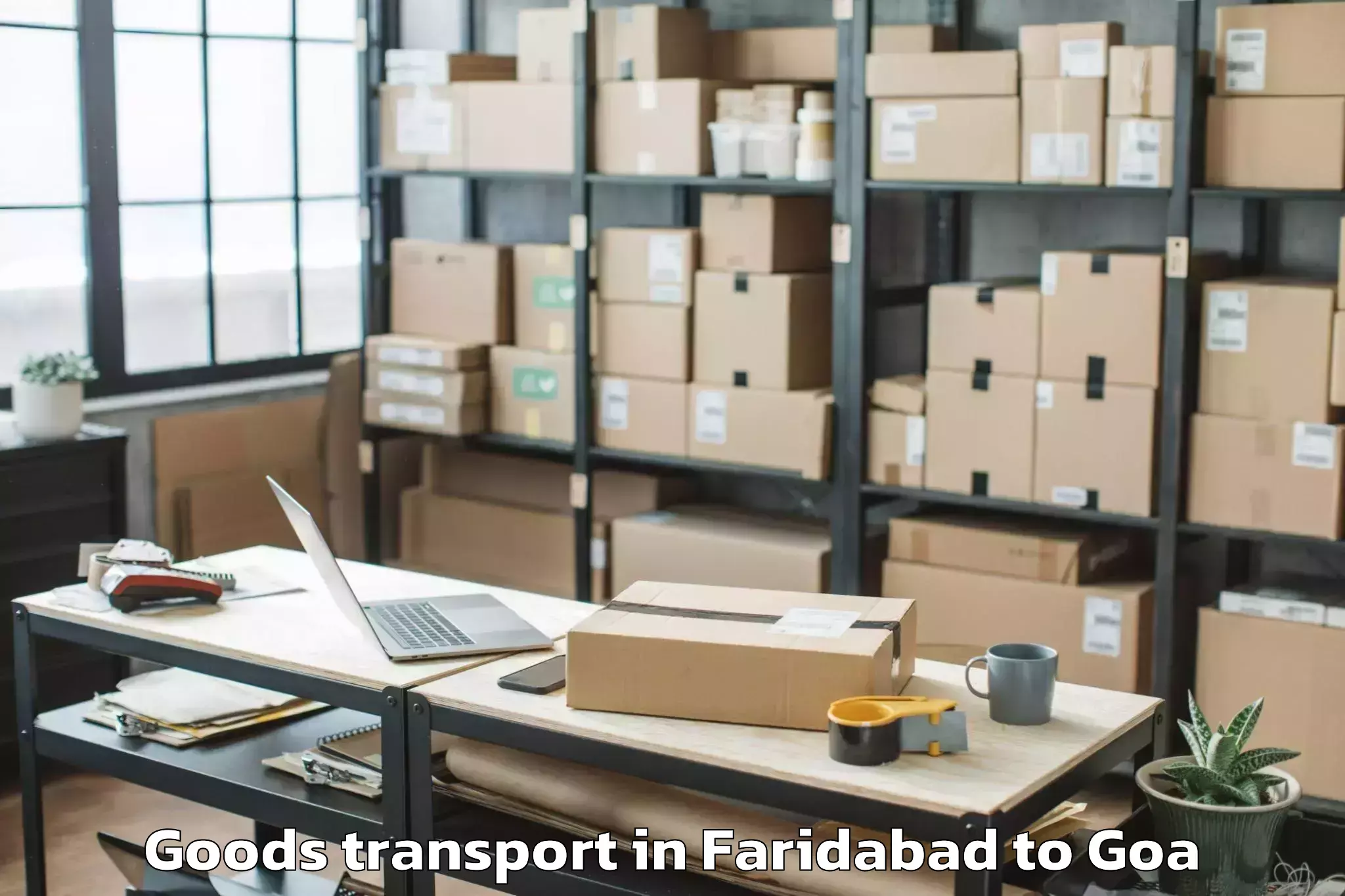 Affordable Faridabad to Aldona Goods Transport